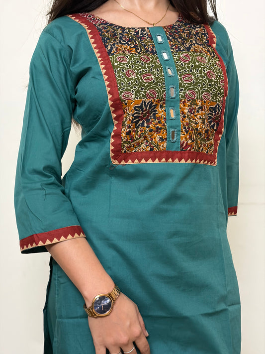 Urban Essential Two-Piece Set | Breathable Cotton Co-ord | Rama Green