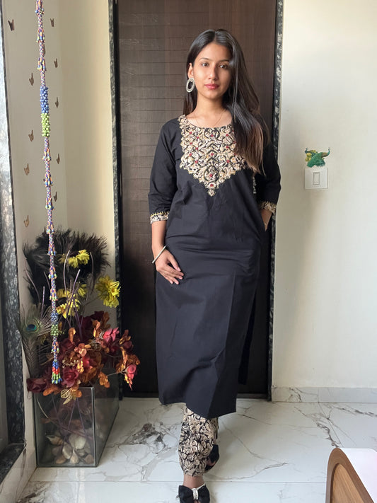 Urban Essential Two-Piece Set | Breathable Cotton Co-ord | Black