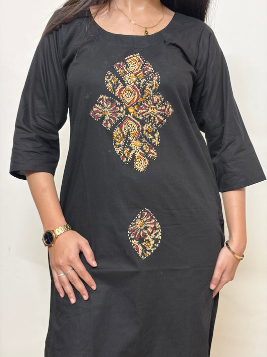 Urban Collective Three-Piece Set | Premium Breathable Ethnic Style Cotton Co-ord | Black