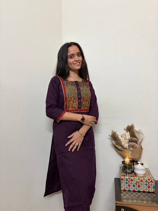 Urban Essential Two-Piece Set | Breathable Cotton Co-ord | Purple